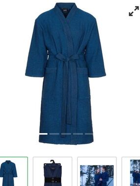 Rento Kenno Bathrobe, dark blue,L/XL